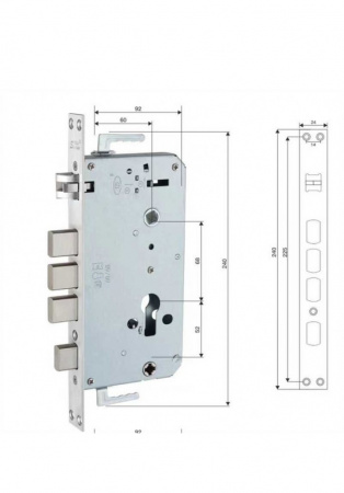 ЭЛЕКТРОННЫЙ ДВЕРНОЙ ЗАМОК  MOORGEN T3+ (3-РИГЕЛЬНАЯ S8)